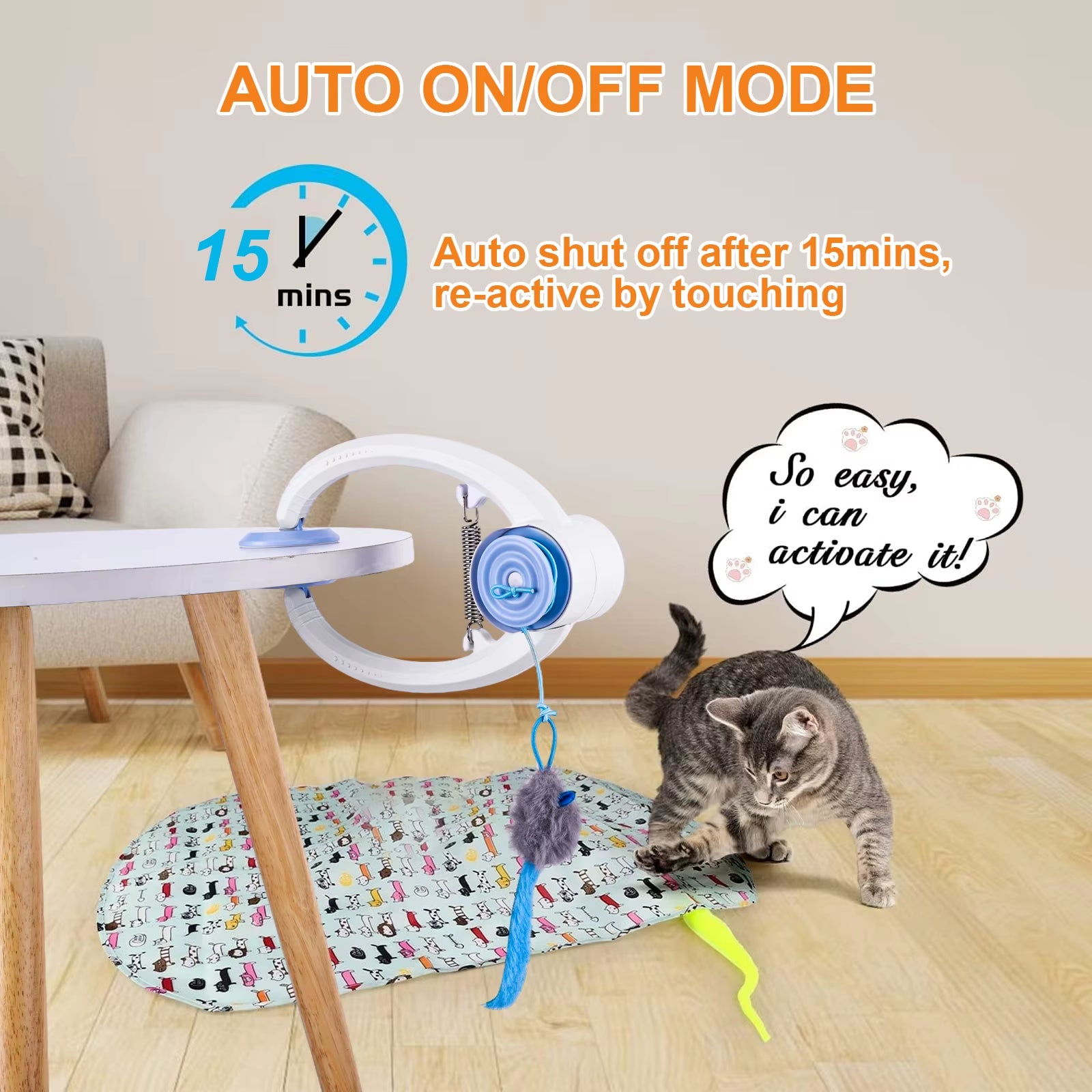 Retractable Door Hanging Automatic Retractable Kitten Toys Independent Play Hanging Door Cat Toys for Cat Kitten Playing Exercis